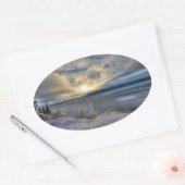 Winter Solstice Turnback Arm Ovale Sticker (Envelop)