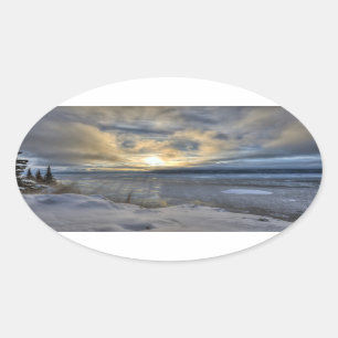 Winter Solstice Turnback Arm Ovale Sticker