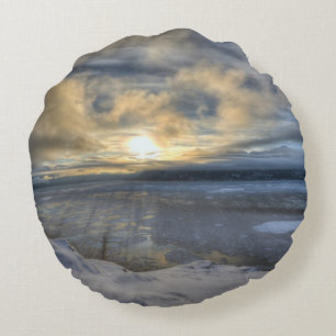 Winter Solstice Turnback Arm Rond Kussen