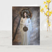 Winter Solstice Wenskaart Kaart (Gele Bloem)