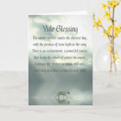 Winter Solstice Yule Blessings Kaart (Gele Bloem)