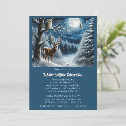 Winter Solstice Yule Celebration Kaart (Staand voorkant)
