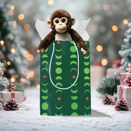 Winter Solstice Yule Wicca Maan Fasen Rood Groen Medium Cadeauzakje