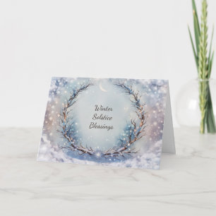 Winter Solstitie Yule Boheemse Uitzicht Krans Kaart