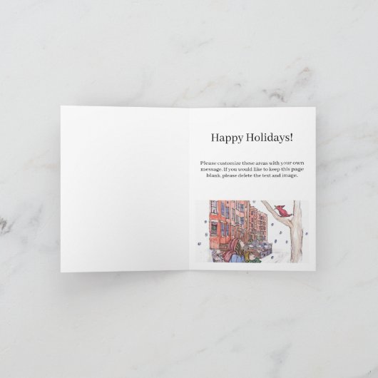 Winter Song Holiday Kaart (Binnen)