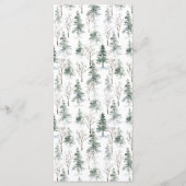 Winter Splendor-kerstfeest Menu (Achterkant)