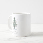 Winter Splendor Pine Tree, aangepast voor Kerstmis Koffiemok (Voorkant links)