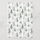 Winter Splendor Watermark Kerstfeestdag Menu (Achterkant)