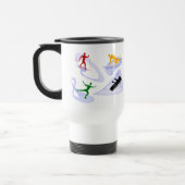 Winter Sport Silhouet Reizen Mok (Links)