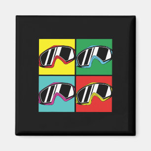 Winter Sport Snowboarden Goggles Pop Art Snowboar Magneet