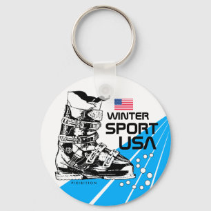 Winter Sport USA Team Ski Boot Sleutelhanger