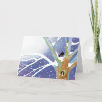 Winter Sprookje - Zingende Merel en een kabouter