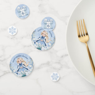 Winter sprookjesprinses Blond haar Confetti