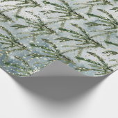 Winter Spruce Tree Branches Cadeaupapier (Hoek)