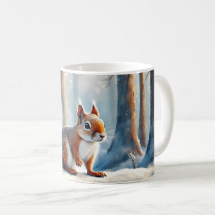 Winter Squirrel Coffee Mok
