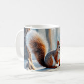 Winter Squirrel Coffee Mok (Voorkant links)