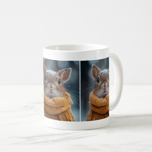 Winter Squirrel Coffee Mok (Voorkant rechts)