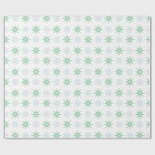 Winter Stars en Snowflakes Pattern White Cadeaupapier (Vlak)