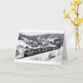 Winter Steenkooltrein Kaart (Gele Bloem)