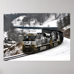 Winter Steenkooltrein Poster