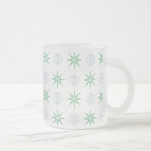 Winter Sterren en Snowflakes Patroon Matglas Koffiemok