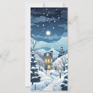 Winter sterrennacht wenskaart