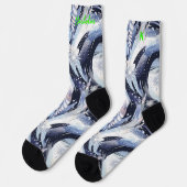 Winter Sterrensokken in Marineblauw en Gebroken Bl Sokken (Links)