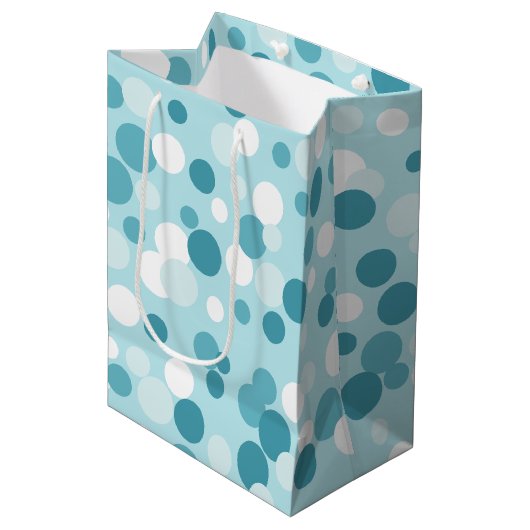 Winter Stippen Gift Bag Medium Cadeauzakje (Voorkant Gekanteld)