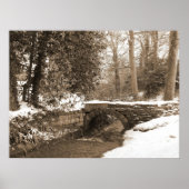 Winter Stone Bridge Poster (Voorkant)