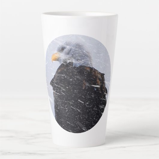 Winter Storm Bald Eagle Latte Mok (Voorkant)