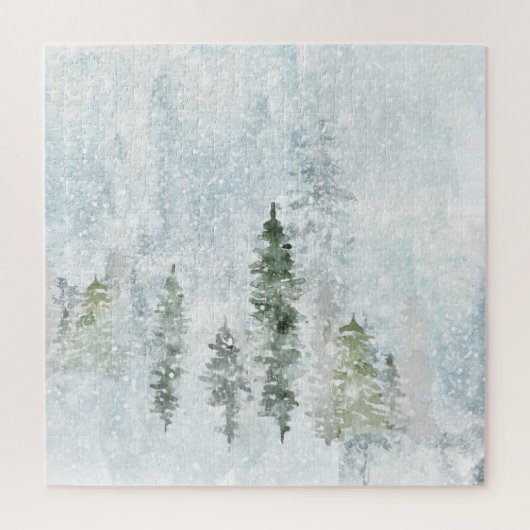 Winter Storm Pines Legpuzzel (Verticaal)