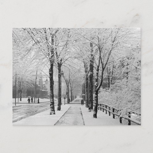 Winter Street Scene, 1910 Briefkaart (Voorkant)