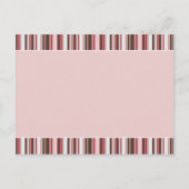 Winter Stripes Roze · Baby Aankondiging (Achterkant)
