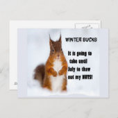 Winter Sucks Briefkaart (Voorkant / Achterkant)