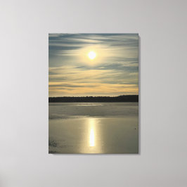Winter Sunlight in Estonia Canvas Afdruk