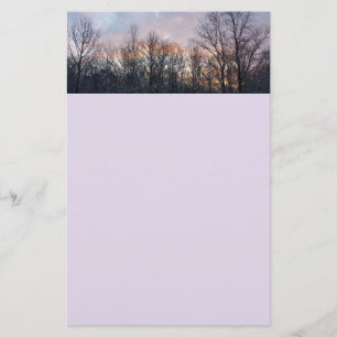 Winter Sunrise I Pastel Natuur Landschap Briefpapier