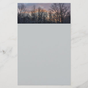 Winter Sunrise I Pastel Natuur Landschap Briefpapier
