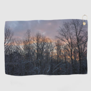 Winter Sunrise I Pastel Natuur Landschap Golfhanddoek