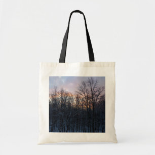 Winter Sunrise I Pastel Natuur Landschap Tote Bag