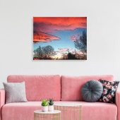Winter Sunset Canvas Print (Insitu (Woonkamer))