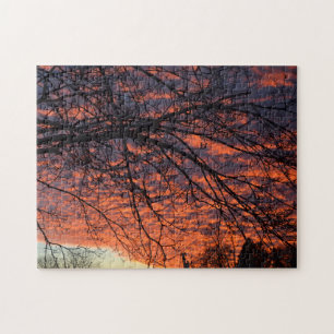 Winter Sunset Jigzaag Puzzle Legpuzzel