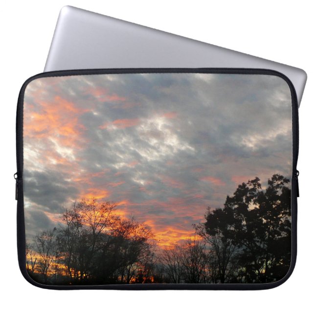 Winter Sunset Natuur Landscape Photography Laptop Sleeve (Voorkant)
