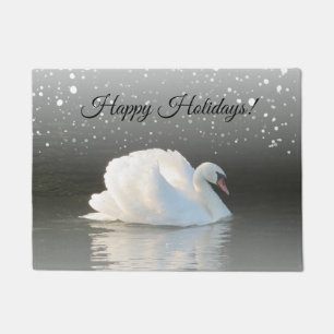 Winter Swan Prettige feestdagen Deurmat