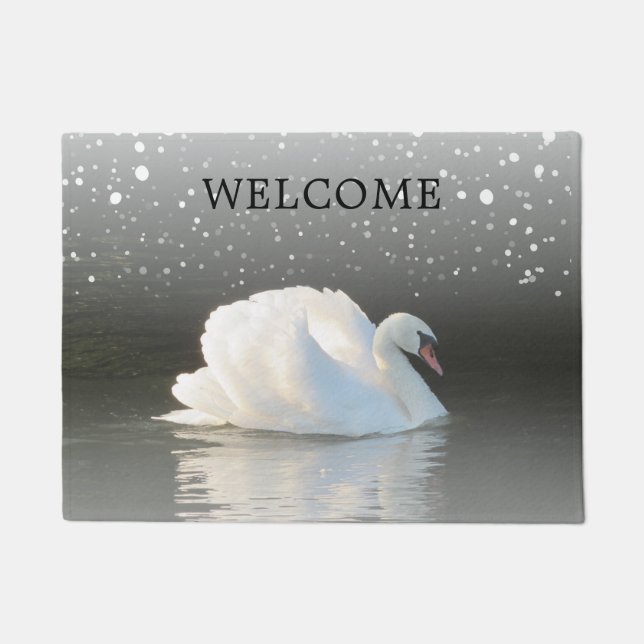 Winter Swan Welcome Doormat Deurmat (Voorkant)