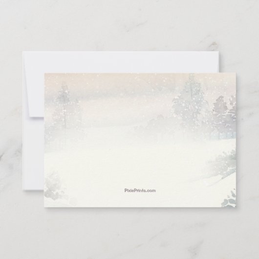 Winter Sympathie Dank u wel Kaart (Achterkant)