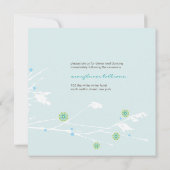 Winter tak sneeuw bloem bruiloft uitnodiging (Achterkant)