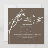 Winter tak sneeuw bloem bruiloft uitnodiging (Voorkant)