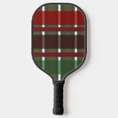 Winter Tartan Groene Festive Pickleball Paddle (Achterkant)