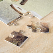 Winter tawny uil vogel legpuzzel (Zijkant)