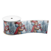 Winter Teddy Bear en Sneeuwman Lint (Spoel)